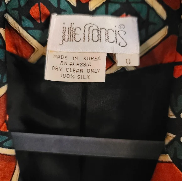 Vtg. Silk Blazer - Picture 3 of 5